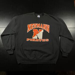 Vintage Jerzees Neumann Pirates Pullover Sweatshirt Black Men’s Sz XL Preowned